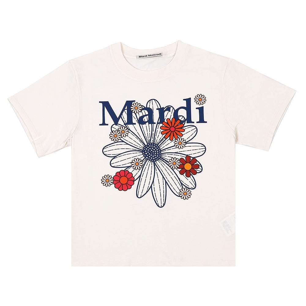 Tシャツ SLIM TSHIRT FLOWERMARDI BLOSSOM CREAM VINTAGEBLUE 半袖 レディース 韓国 ファッション アパレル