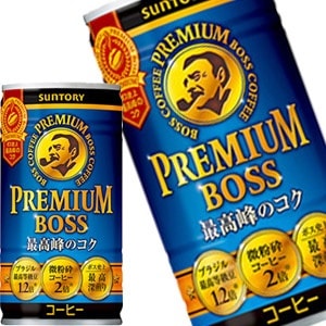 45営業日以内に出荷サントリー プレミアム ボス 185g缶60本［30本2箱］［賞味期限：2ヶ月以上］[送料無料] 6,885円