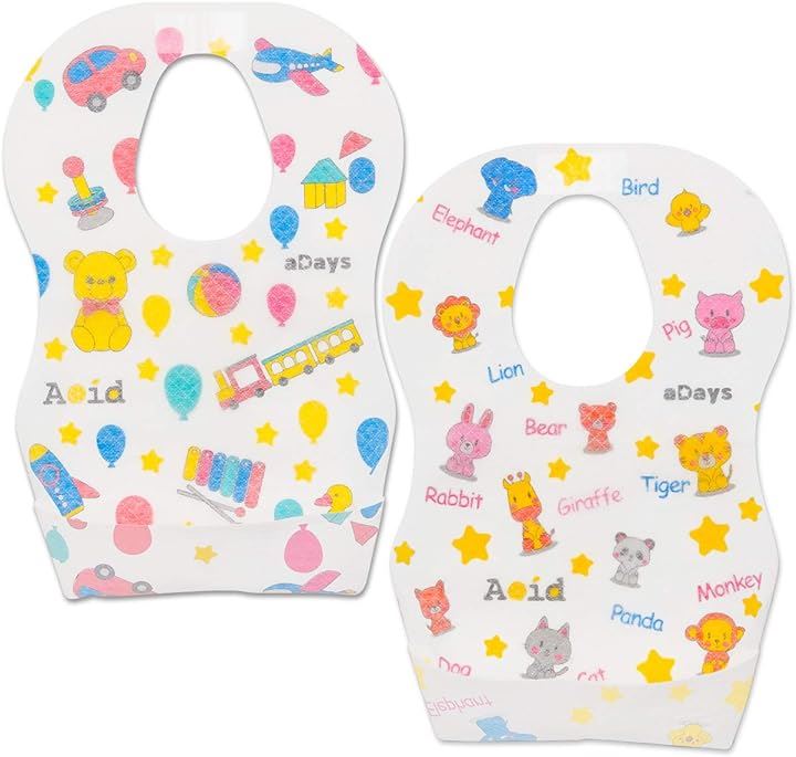 500枚入り 食事エプロン 子供 ベビー 使い捨て よだれかけ( 2柄500枚入り)