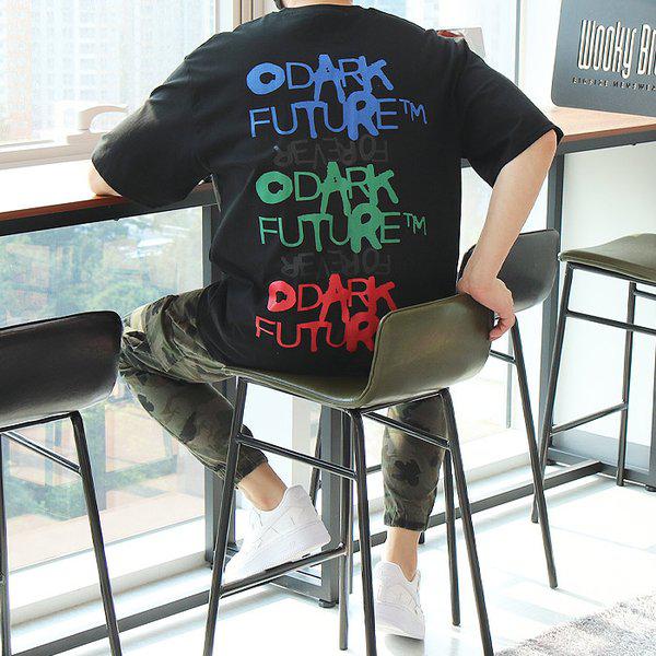 WBAメンズビッグサイズオーバーフィットフォーエバーバックプリント半袖Tシャツ