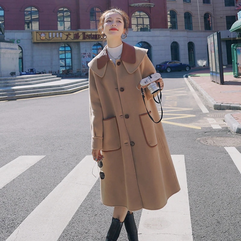 目玉商品 超人気 チェスターコート ロング丈 トレンチコート レディース 秋 冬 ラシャ コート アウター 大きいサイズ 着痩せ お洒落 上品 大人 体型カバー 通勤