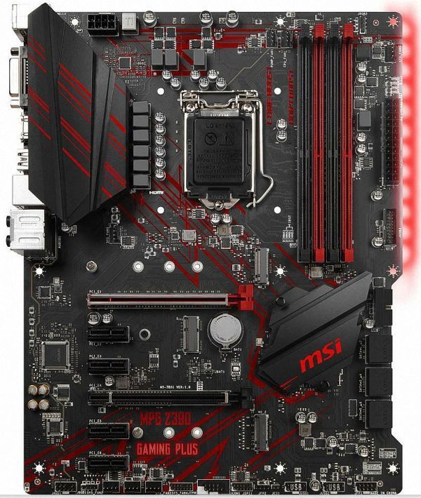 MSI MPG Z390 GAMING PLUS LGA 1151 (300 Series) Intel Z390 SATA 6Gb/s ATX Intel Motherboard
