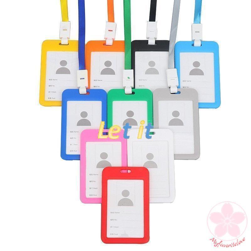 ネームホルダー 50枚 名札 ID カード ホルダー ネックストラップ 吊り下げ イベント スタッフ パス 名刺 社員証 ケース 入れ 首かけ