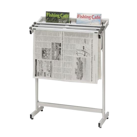 ナカキン　新聞架　3本掛　マガジンラック付　533S-WG 17,787円
