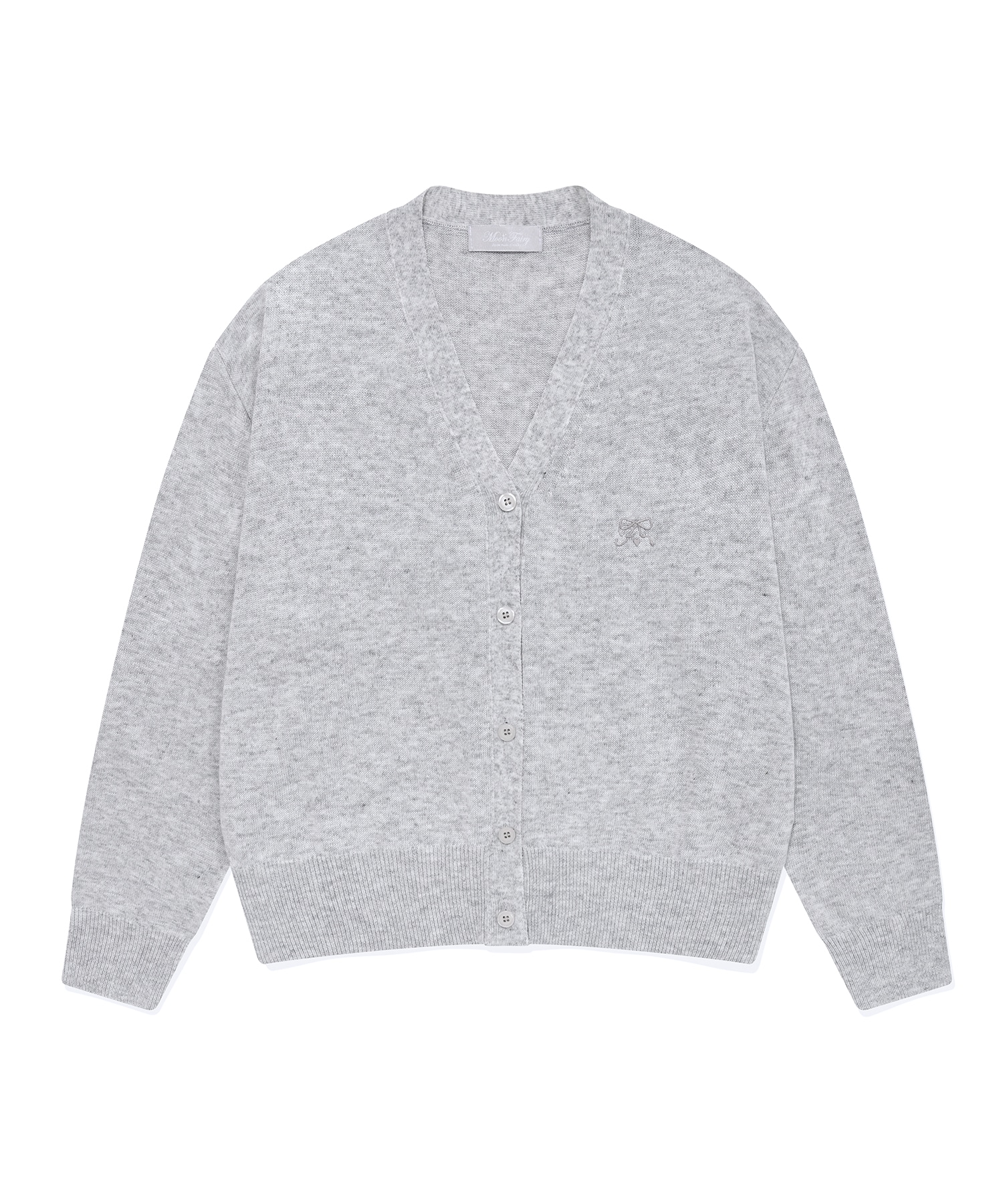 MF CLASSIC V-NECK CARDIGAN-GRAY