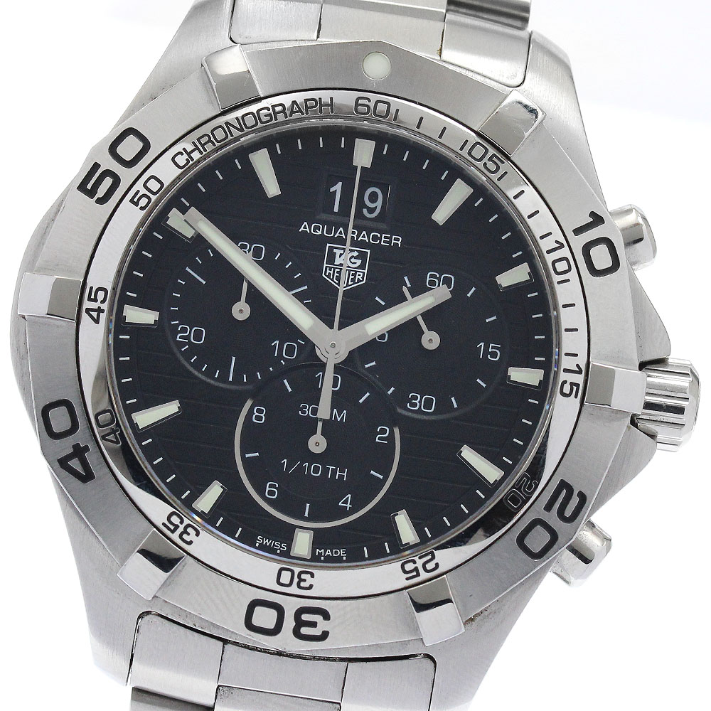 タグホイヤー TAG HEUER CAF101E.BA0821 アクアレーサー グランドデイト クロノグラフ クォーツ メンズ 良品 _873989【中古】