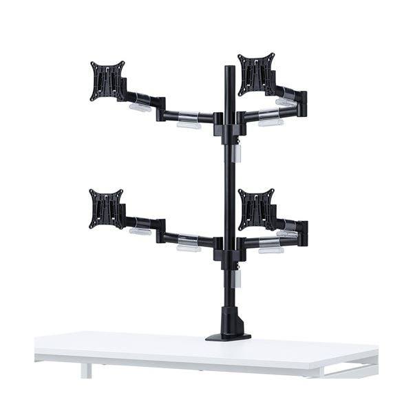 サンワサプライ 水平多関節液晶モニタアーム(4面) CR-LA1505BK(組立品)
