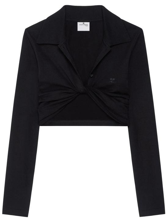 COURREGES Women Polo Shirts 225JPO048JS0193 9999 BLACK
