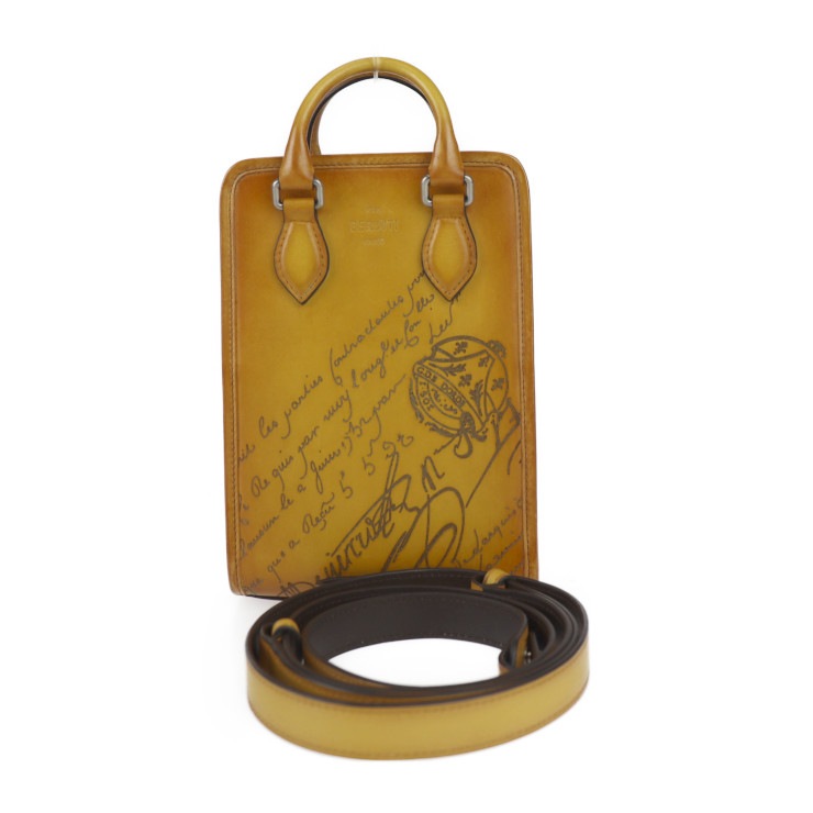PREMIER_JOUR_GULLIVER-V2 プルミエジュール ガリバー ハンドバッグ - ヴェネチアレザー イエローブラウン系 シルバー金具 2WAY ショルダーバッグ【本物保証】