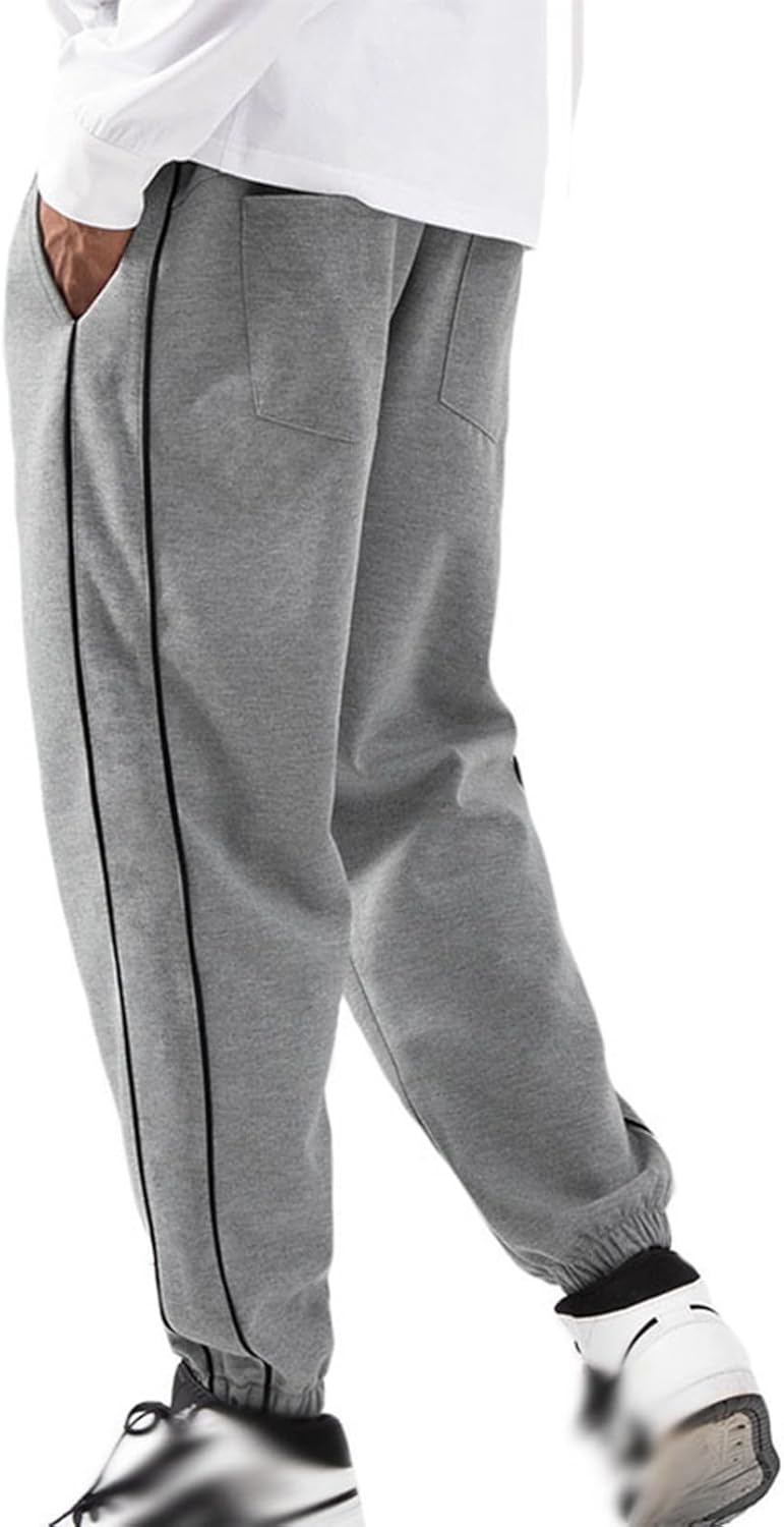 カーゴパンツ メンズ 作業パンツ ワイドパンツ ロングパンツ スポーツ リブ裾 サイドライン 調整紐 ポケット付き ずぼん アンクルパンツ リラックス 薄手 カジュアル スポーツ 旅行 スト