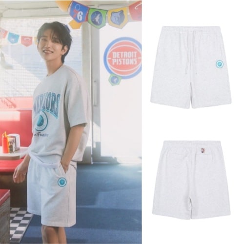 【SEVENTEENジョシュア 着用】ハードウッド セットアップ フレンチテリー パンツ_メランジグレー 韓国公式正規品