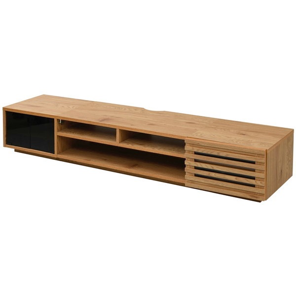 JKプラン FTV-LOWSET-GFNA ナチュラル [テレビ台 ロータイプ(ガラス扉フラップ扉)] メーカー直送