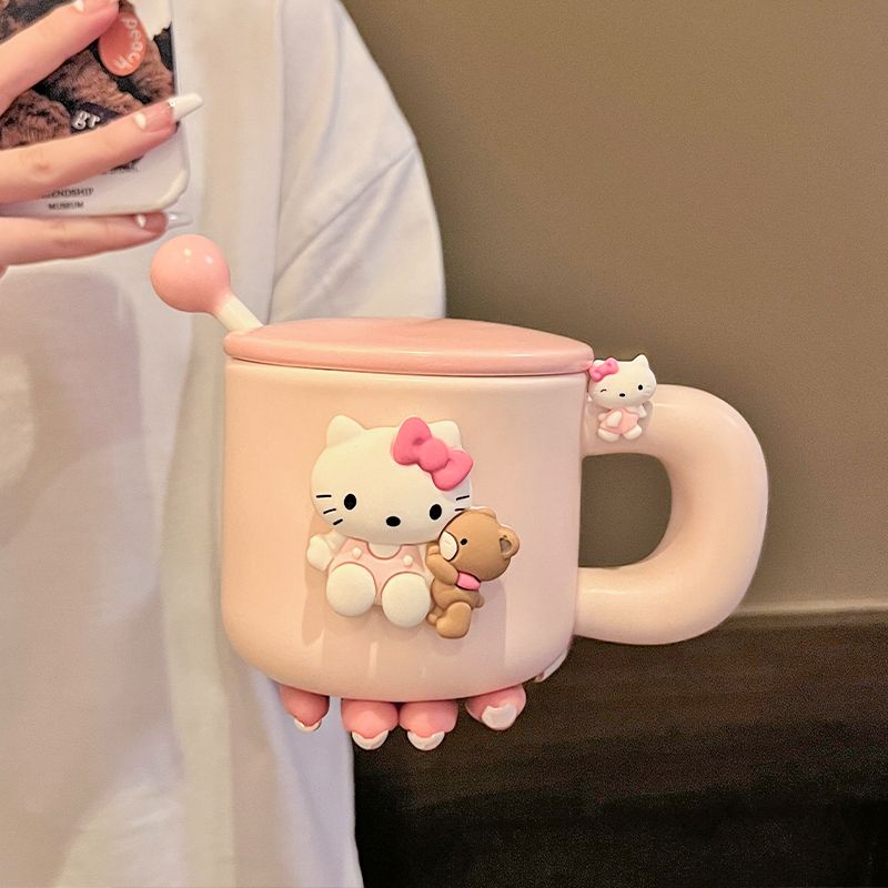 Qoo10] ミルクfufuハローキティセラミックカッ : キッチン用品