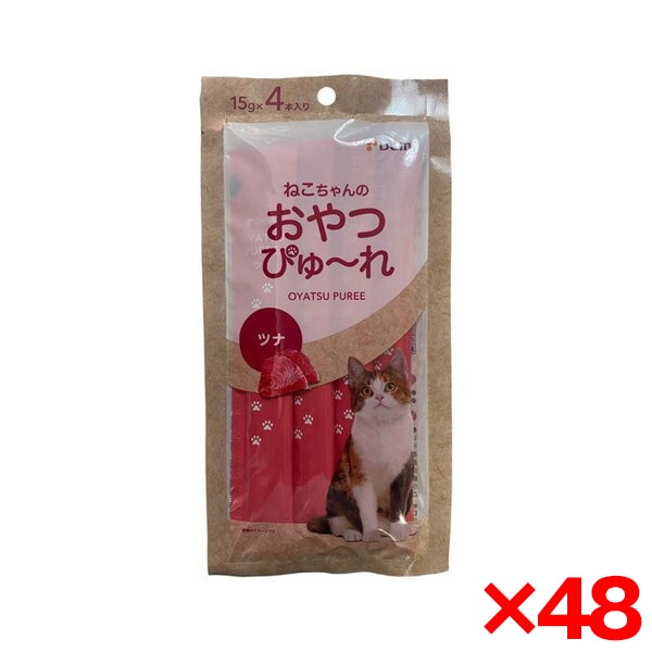 48個セット DCM ねこちゃんのおやつぴゅ～れ ツナ 15g×4本入り