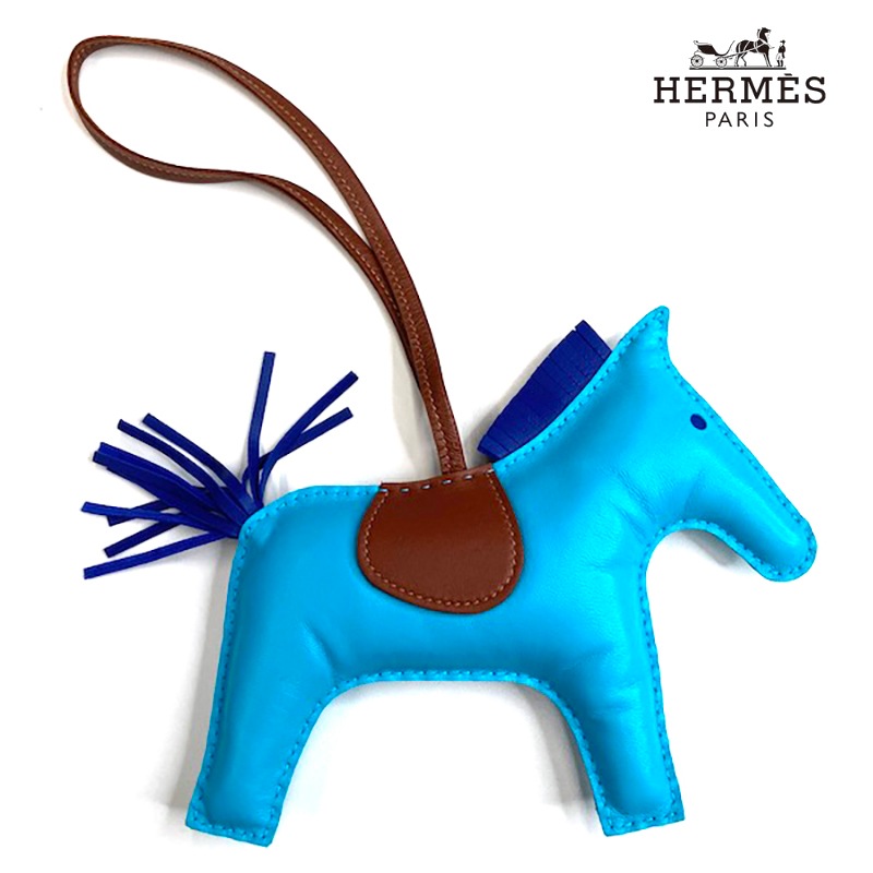 殿堂 Hermesｴﾙﾒｽ HERMES ﾌﾞﾙｰﾌﾗﾝｽ(62841) U刻印 ﾛﾃﾞｵPM ﾊﾞｯｸﾞﾁｬｰﾑ