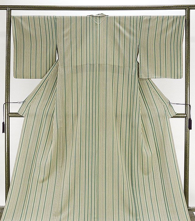 単衣 小紋 新品仕立済 正絹 単衣 縦縞模様 小紋 新品 仕立て上がり 着物 27,860円