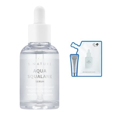 アクアスクワランセラム 50ml/(+50mlリフィル+水分クリーム10ml)万能美容液/8種類のヒアルロン酸/スクワラン/皮脂 毛穴 鎮静 インナードライケア/万能セラム/EWGグリーン等級