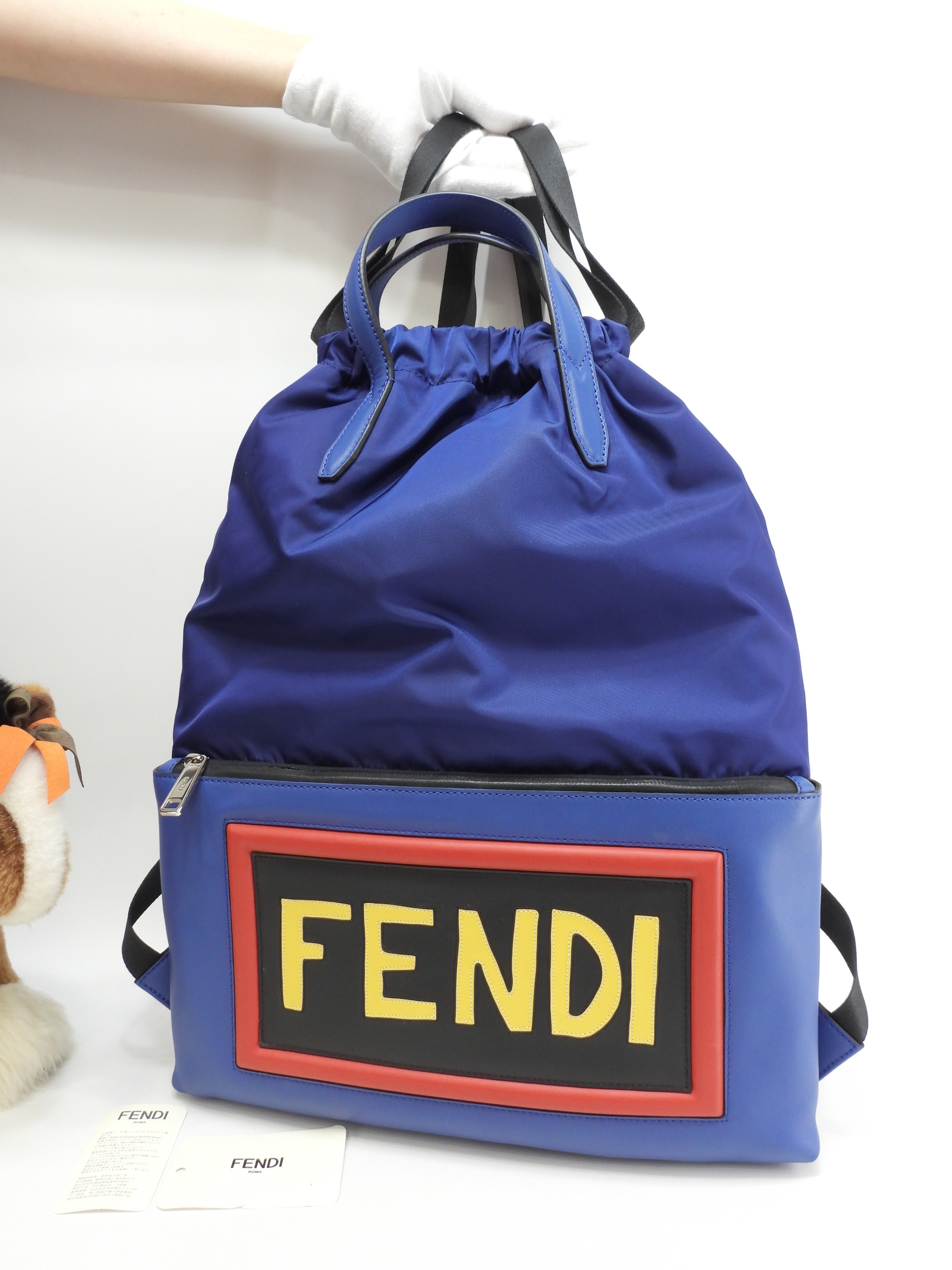 スリングバックパック ボキャブラリー ナイロン青 リュックサックバッグ 極美品@ 1