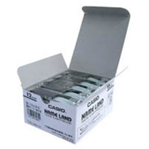 カシオ計算機（CASIO） テープ XR-12X-20P-E 透明に黒文字12mm20個
