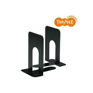 (まとめ)TANOSEE ブックエンド T型 特大 ブラック 20組
