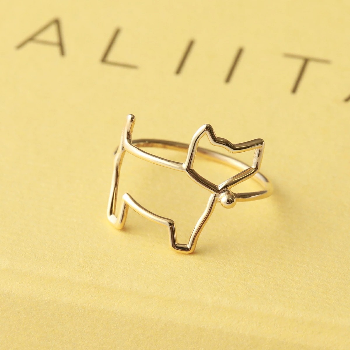 ALIITA アリータ リング PERRITO PURO RING レディース 犬 ドッグ モチーフ 指輪 アクセサリー YELLOW-GOLD-9KT