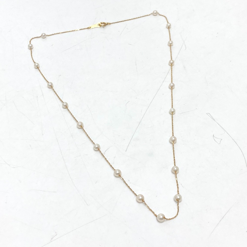 jewelry ジュエリー ネックレス K18 パール 19P チェーン アクセサリー K18 ゴールド