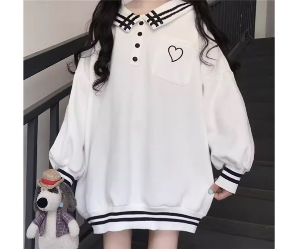 レディース トップス ニット セーター プルオーバー トレーナー ショート 長袖 ボリューム袖 バルーン袖 ランタンスリーブ 襟付き ポロカラー ポケット ボタン かわいい カジュアル おしゃれ