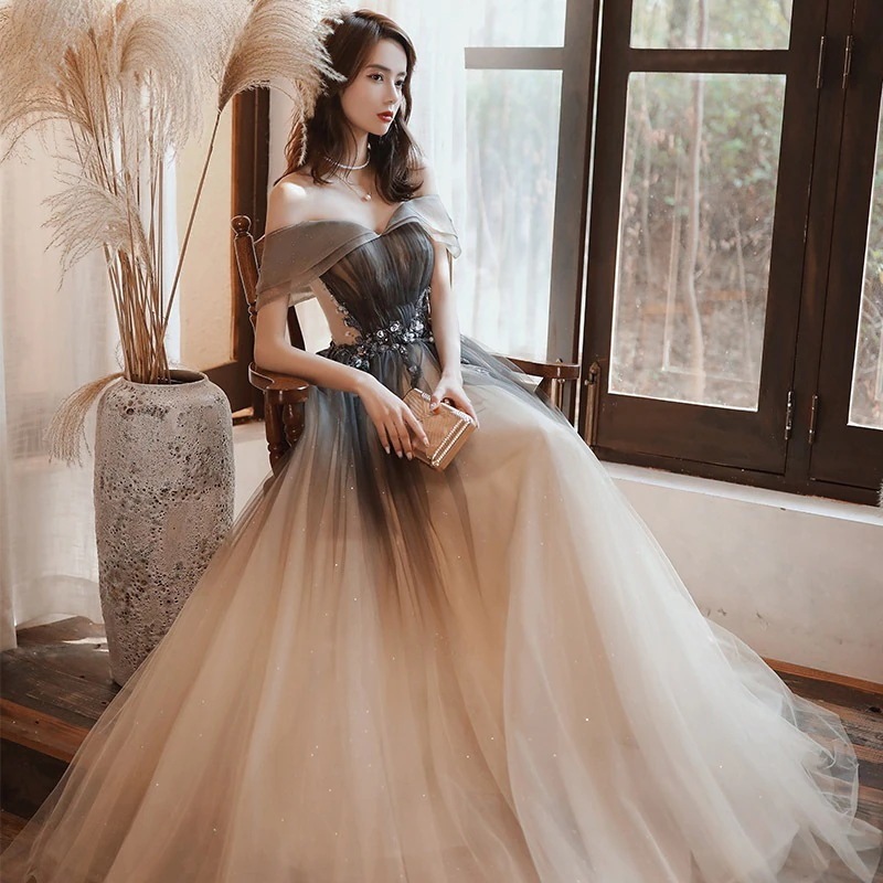 イブニングドレス2024夏星空デザインアートテストパフォーマンスドレス 6,956円