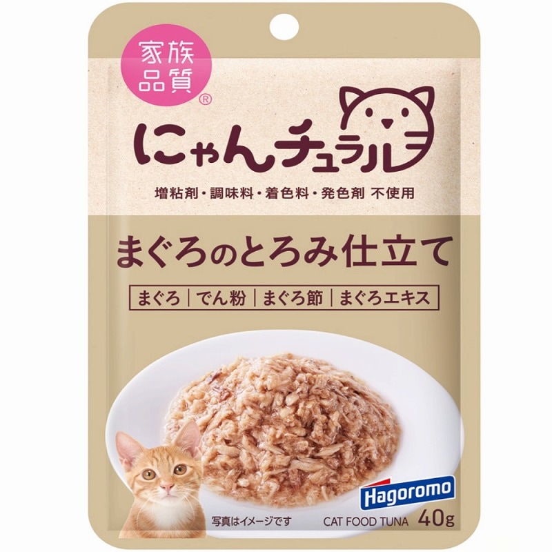（まとめ買い）にゃんチュラルパウチ まぐろのとろみ仕立て 40g 猫用フード [x32]