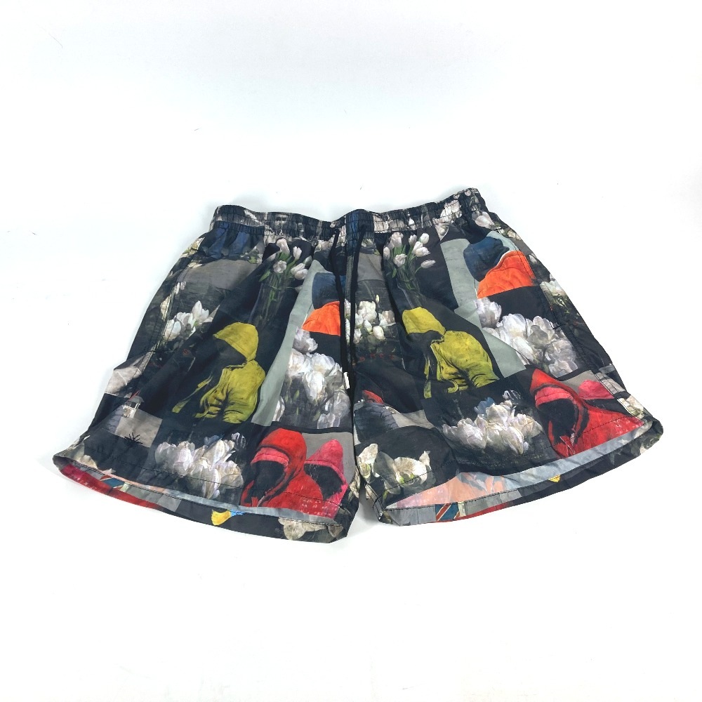 水着 総柄 スイムウエア ボトムス ハーフパンツ アパレル ポリエステル ブラック系