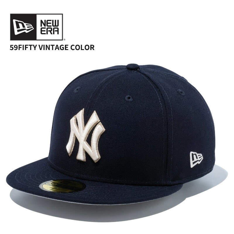 ニュー エラ NEW ERA 59FIFTY Vintage Color ニューヨークヤンキース ネイビー キャップ 帽子