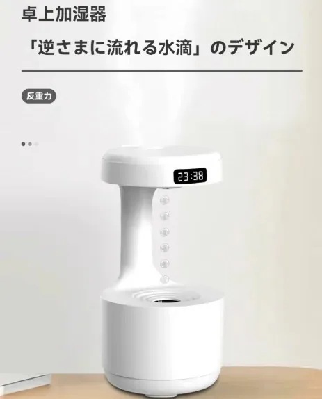 【人気商品】超音波加湿器 加湿器 大容量0.5-1L 卓上 超音波 大容量 卓上加湿器 コードレス 小型 LEDライト付き 上から給水 バッテリー 充電式 静音 省エネ 節電 エコ ギフト