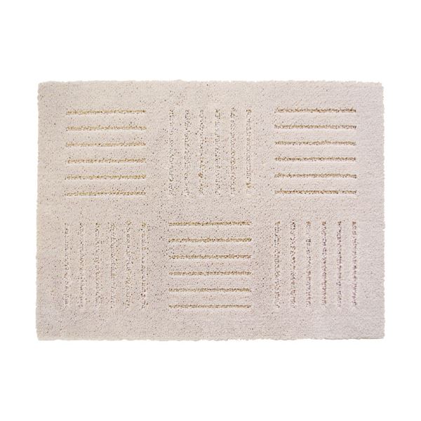 （まとめ） オカ ピタプラスブリック ジョイントキッチンマット 約45×60cm ベージュ 1枚 (×3セット)