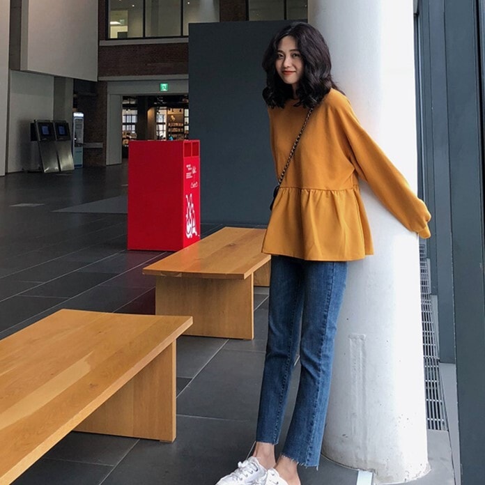 マタニティドレス トップス プルオーバー ワンピーストップ 無地 ルーズ 長袖 コットン ホワイト 白 オレンジ M L XL 2XL カジュアル セーター シャツ カットソー 白トップス 袖あり