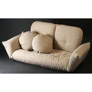 日本製 フレックスソファフラネロウポジション　背もたれ肘掛け5段階リクライニング機能　クッション付