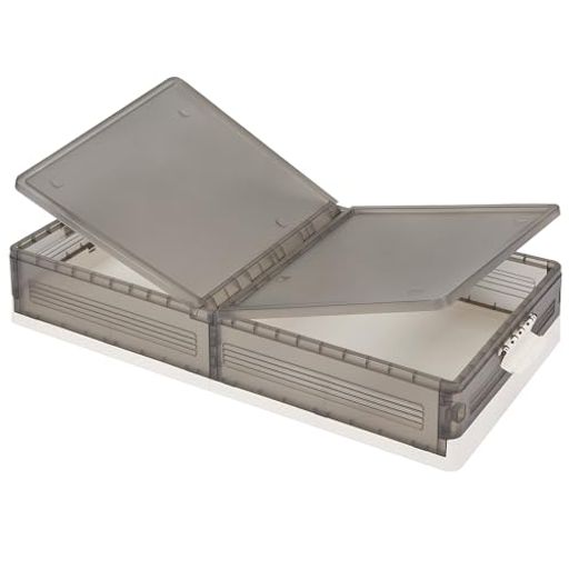 VECELO 収納ボックス 収納ケース ベット下収納ボックス キャスター付き 幅100x奥行き50x高さ18CM 積み重ね 衣装ケース 大容量 防塵 防湿 無臭 厚み 書類/衣類/布団/おもちゃ/小物