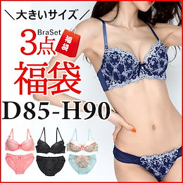大きいサイズ福袋3点グラマーサイズD~H【送料無料】大きいサイズ福袋 2017 レディース 下着福袋 ブラ&ショーツ セットX3組入 ブラセット ブラショー ブラ&ショーツ ブ