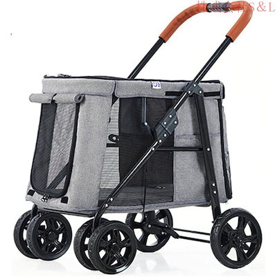 ペットカート 犬用 キャリーカート 犬用ベビーカー ペットバギー 折りたたみ式 犬 カート 猫犬兼用 360°回転 多頭用 多機能 軽量 組み立て簡単 耐荷重30kg 介護 ペットカート 犬用 キャリーカート犬用ベビーカー ペットバギー