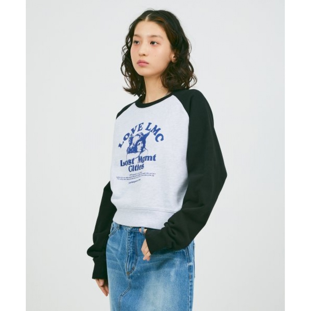 LMC WM ラブエンジェルラグランクロップドスウェザードブラック