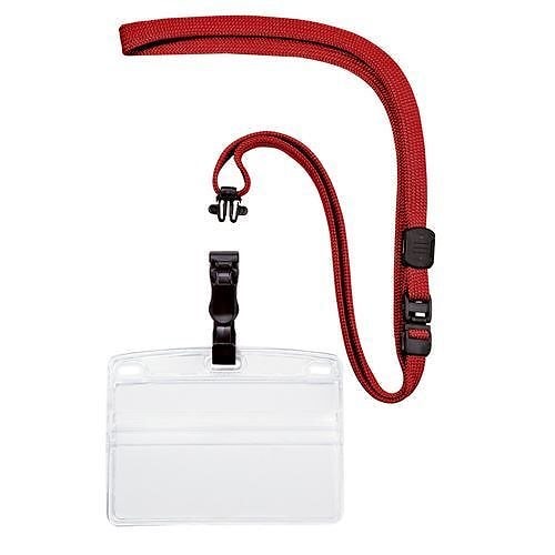 （まとめ買い）オープン工業 吊り下げ名札 脱着式 横名刺 10枚 赤 NL-5-RD 00023792 [x3]