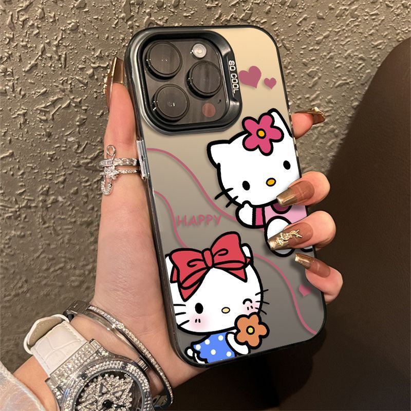 【1つ買うと10個もらえる】メガ割ハローキティ15proアップルケースケースiphone14promaxカラーシルバー13高級15plus文字12/111212