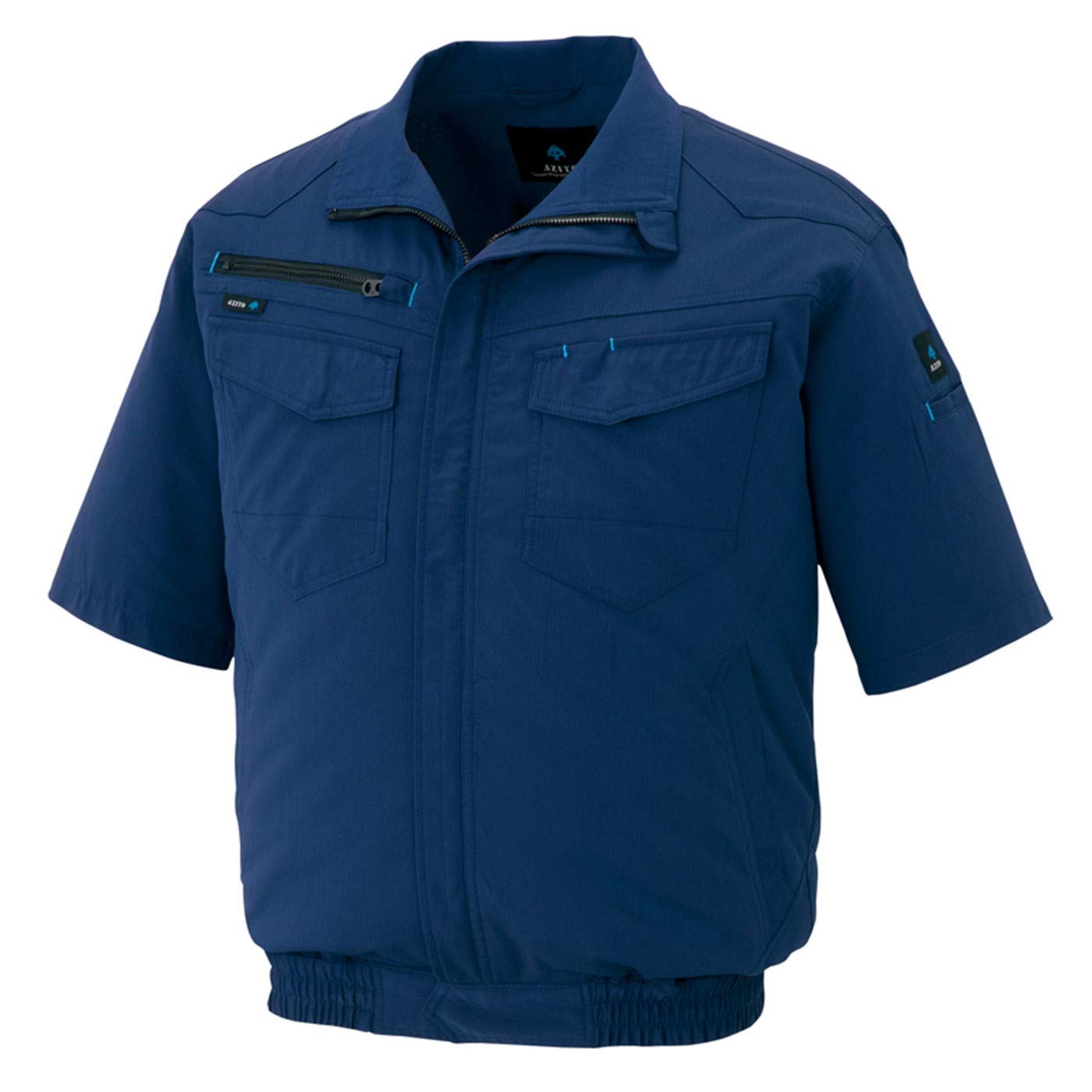 【全国送料無料】 アイトス AITOZ 半袖ブルゾン(空調服TM)(男女兼用) AZ2998 008 ネイビー S