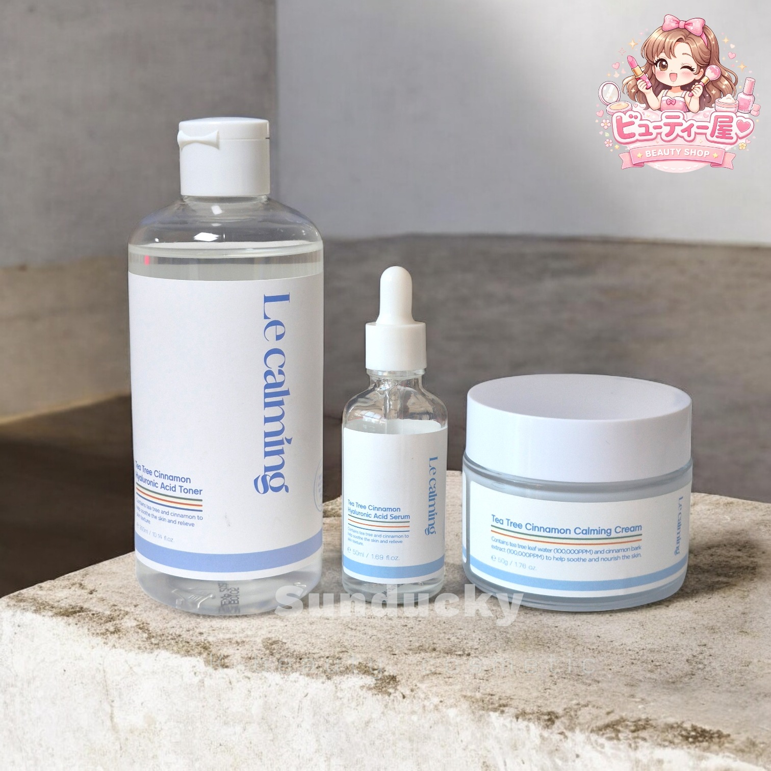 【正規品】オールインワン 人生スキンケア ヒアルロン酸 ティーツリー シナモン トナー・美容液・クリーム 3種セット