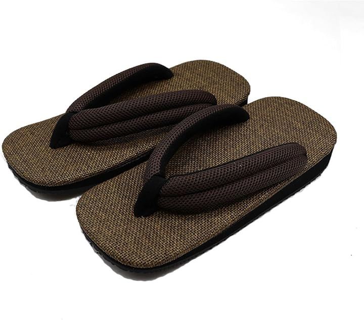 雪駄 メンズ ラタンメッシュ天 ブラウン メッシュ鼻緒 ゴム底 日本製 (ブラウン, 27.0 cm F)