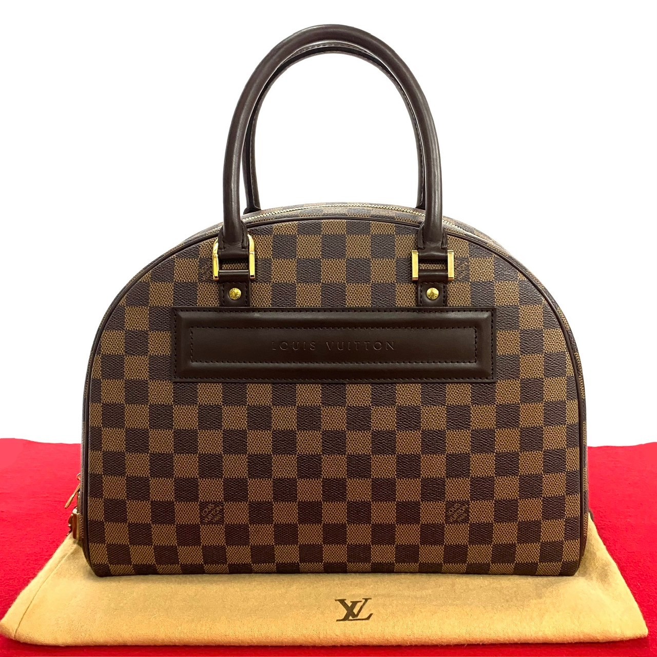 ヴィンテージ ノーリタ ダミエハンドバッグ レザー PVC ブラウン 61561