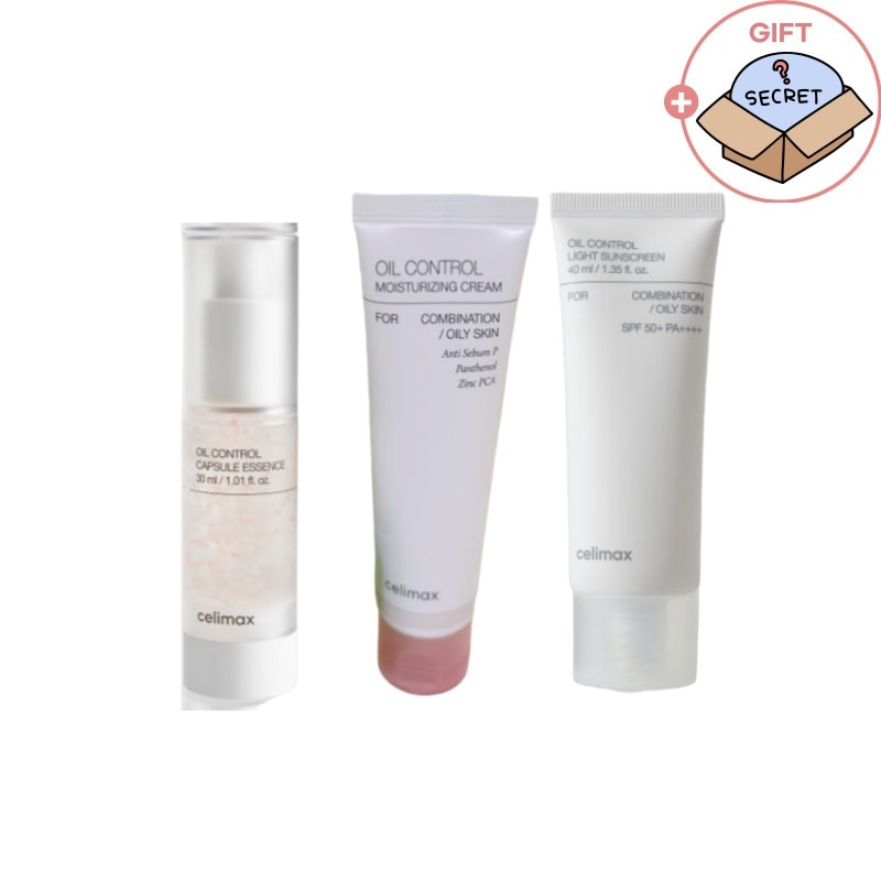 オイルコントロール3点セット(エッセンス + 水分クリーム + サンクリーム) 皮脂 / 毛穴ケアに / テカリ防止