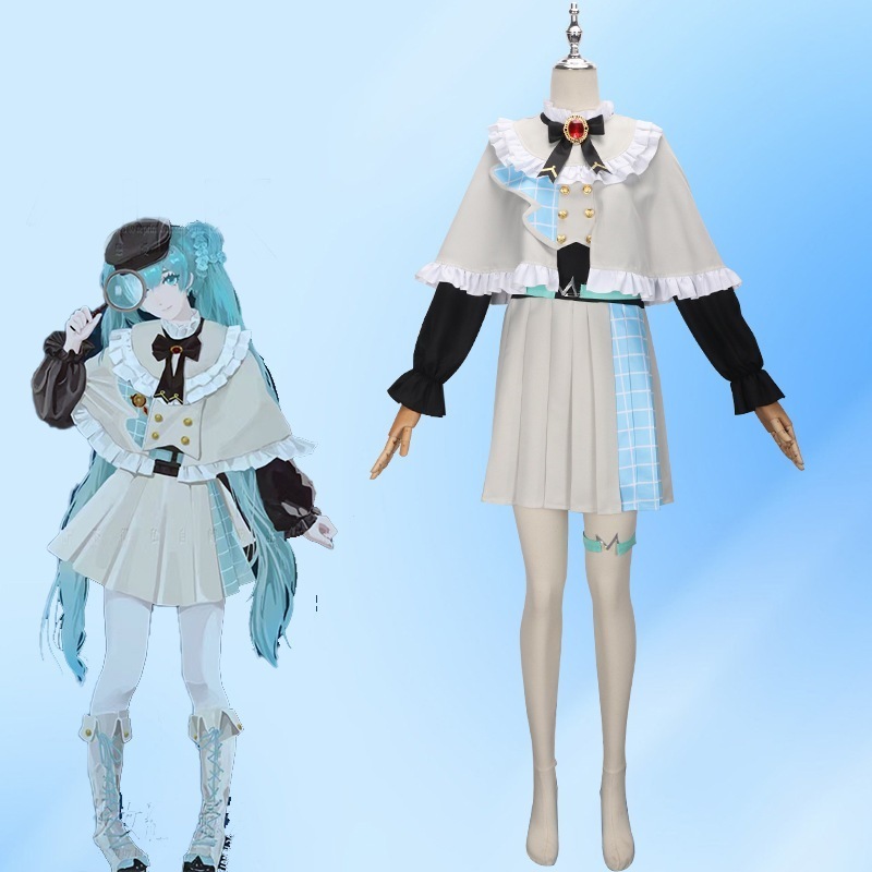 初音スーツ 少女探偵ミク ちいさな探偵 マント衣装 女性用演出衣装