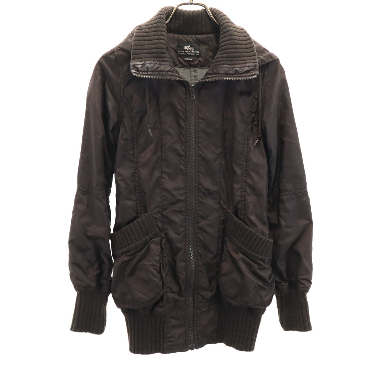 フーデッド ジャケット S ブラウン レディース 古着