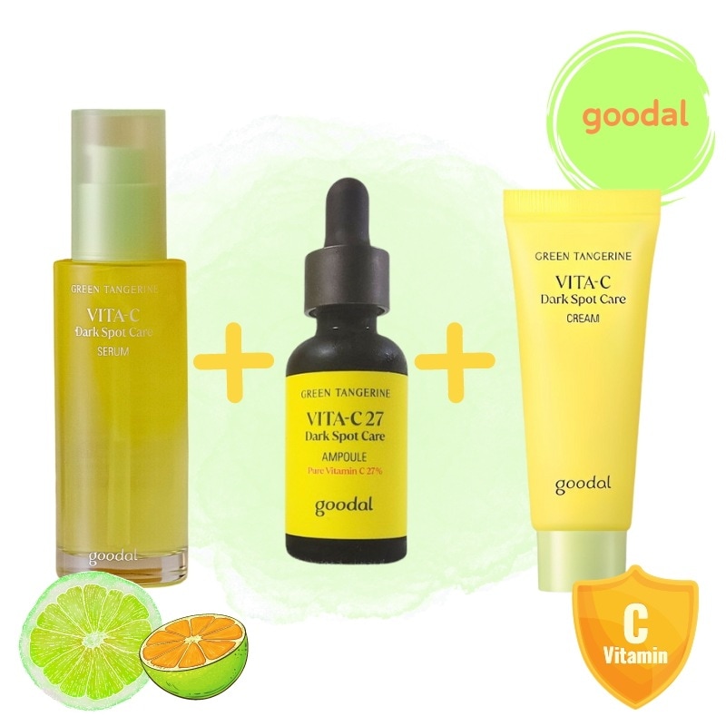 [SET] 青みかんビタC27アンプル + グリーンタンジェリンビタCダークスポットセラム, 30ml + グリーンタンジェリンビタCダークスポットケアクリーム, 40ml 9,275円