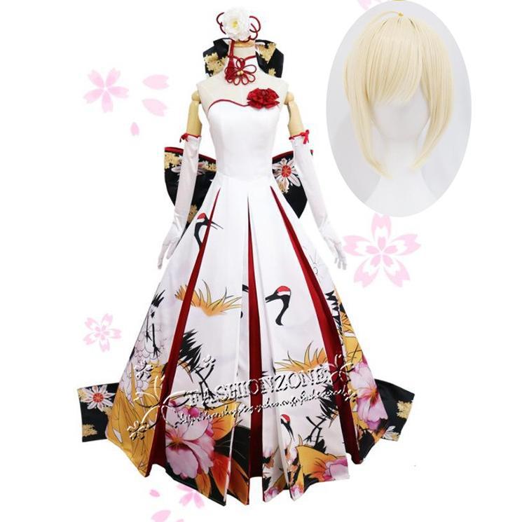 FateGrand Order FGO フェイトグランドオーダー セイバー saber 和風 鶴 花嫁 礼服 コスプレ 衣装 コスチューム変装仮装cosplayハロウィンイベント衣装